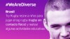 Banner We Are Diverse, joven deportista del programa Try Rugby en Brasil