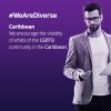 Banner WeAreDiverse Caribbean. Man with glasses