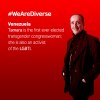 Banner WeAreDiverse Congresswoman Tamara Adrián, Deputy to the Venezuelan National Assembly